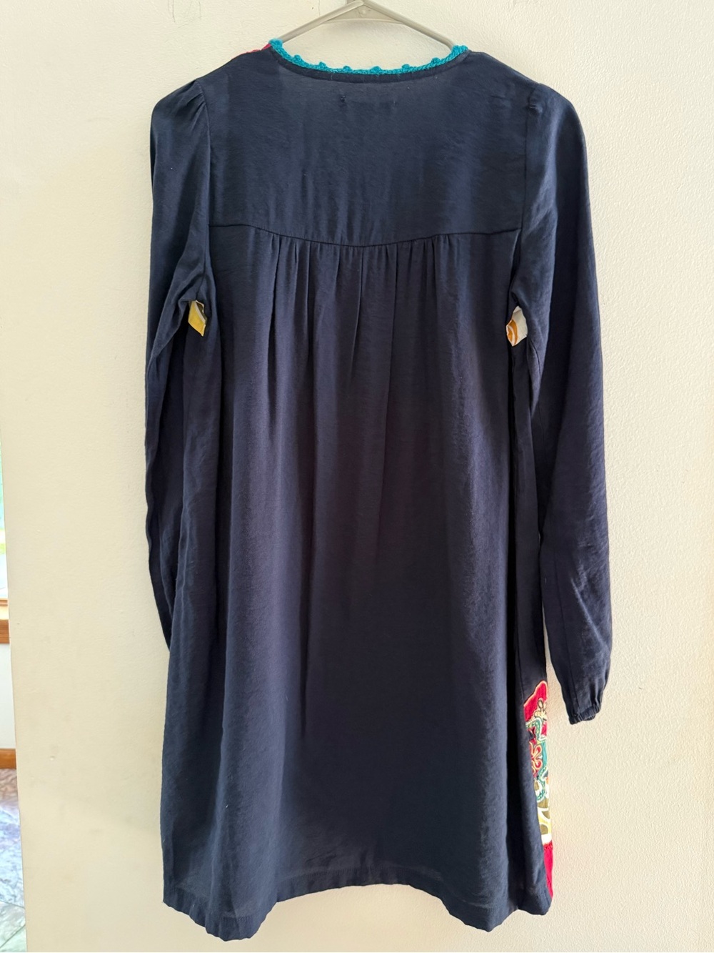 Double Zero Boho Embroidered Crochet Floral Tunic Dress Size Small - Picture 6 of 7
